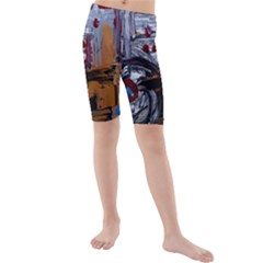 Trip In A Woods-1-1 Kids  Mid Length Swim Shorts by bestdesignintheworld