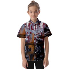 Trip In A Woods-1-1 Kids  Short Sleeve Shirt