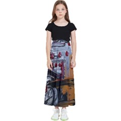 Trip In A Woods-1-1 Kids  Flared Maxi Skirt