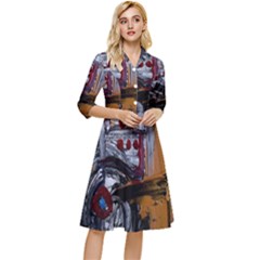 Trip In A Woods-1-1 Classy Knee Length Dress