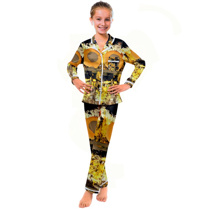 Before The Easter-1-4 Kid s Satin Long Sleeve Pajamas Set