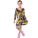 Before The Easter-1-6 Kids  Long Sleeve Velvet Dress View1