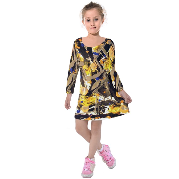 Before The Easter-1-6 Kids  Long Sleeve Velvet Dress