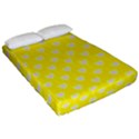 Purple Hearts On Yellow Background Fitted Sheet (California King Size) View2