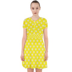 Purple Hearts On Yellow Background Adorable In Chiffon Dress by SychEva