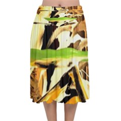 Grasshopper-1-1 Velvet Flared Midi Skirt