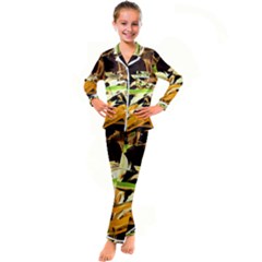 Grasshopper-1-1 Kid s Satin Long Sleeve Pajamas Set