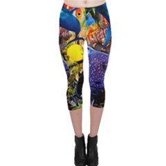 The Life Aquatic Capri Leggings  by impacteesstreetwearcollage