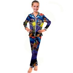 The Life Aquatic Kid s Satin Long Sleeve Pajamas Set