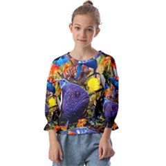 The Life Aquatic Kids  Cuff Sleeve Top