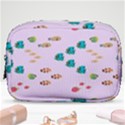 Marine Fish Multicolored On A Pink Background Make Up Pouch (Small) View1