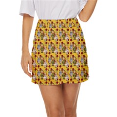 Dindollyellow Mini Front Wrap Skirt