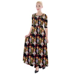 Dindollyblack Half Sleeves Maxi Dress by snowwhitegirl