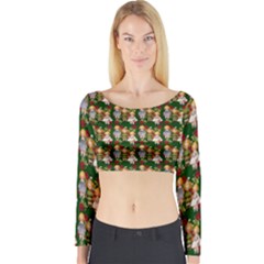 Dindollygreen Long Sleeve Crop Top by snowwhitegirl