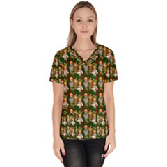 Dindollygreen Women s V-neck Scrub Top by snowwhitegirl