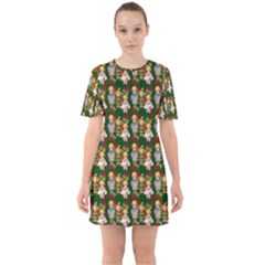 Dindollygreen Sixties Short Sleeve Mini Dress by snowwhitegirl