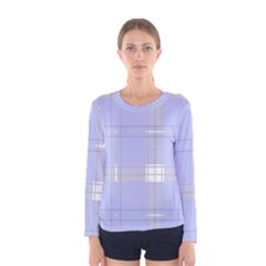 Lighblu Plaid Women s Long Sleeve Tee