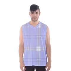 Lighblu Plaid Men s Basketball Tank Top by snowwhitegirl