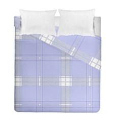 Lighblu Plaid Duvet Cover Double Side (full/ Double Size) by snowwhitegirl