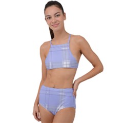 Lighblu Plaid High Waist Tankini Set by snowwhitegirl