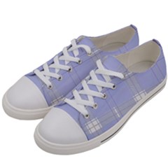 Lighblu Plaid Men s Low Top Canvas Sneakers by snowwhitegirl