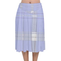 Lighblu Plaid Velvet Flared Midi Skirt by snowwhitegirl