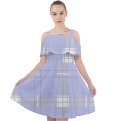 Lighblu Plaid Cut Out Shoulders Chiffon Dress by snowwhitegirl