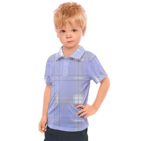 Lighblu Plaid Kids  Polo Tee by snowwhitegirl