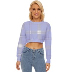 Lighblu Plaid Lightweight Long Sleeve Sweatshirt by snowwhitegirl