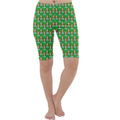 Girl Green Cropped Leggings  by snowwhitegirl