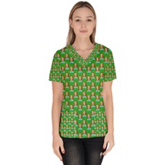 Girl Green Women s V-neck Scrub Top by snowwhitegirl