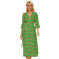 Girl Green Midsummer Wrap Dress