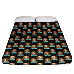 Girl Black Fitted Sheet (queen Size) by snowwhitegirl