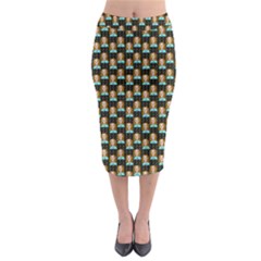 Girl Black Midi Pencil Skirt by snowwhitegirl