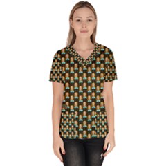 Girl Black Women s V-neck Scrub Top by snowwhitegirl