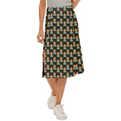 Girl Black Midi Panel Skirt