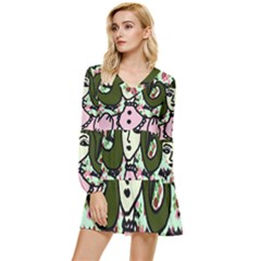 Wicked Witch Wall Tiered Long Sleeve Mini Dress