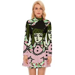 Wicked Witch Wall Long Sleeve Velour Longline Dress