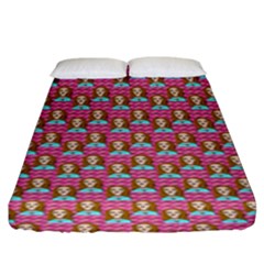 Girl Pink Fitted Sheet (king Size) by snowwhitegirl