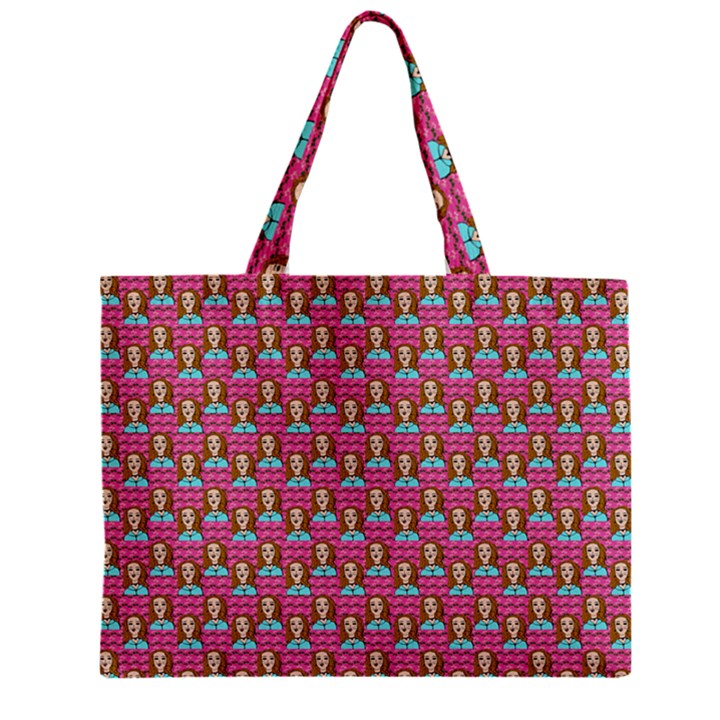 Girl Pink Zipper Mini Tote Bag