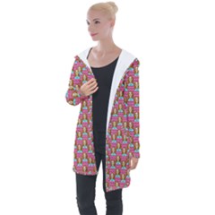 Girl Pink Longline Hooded Cardigan by snowwhitegirl