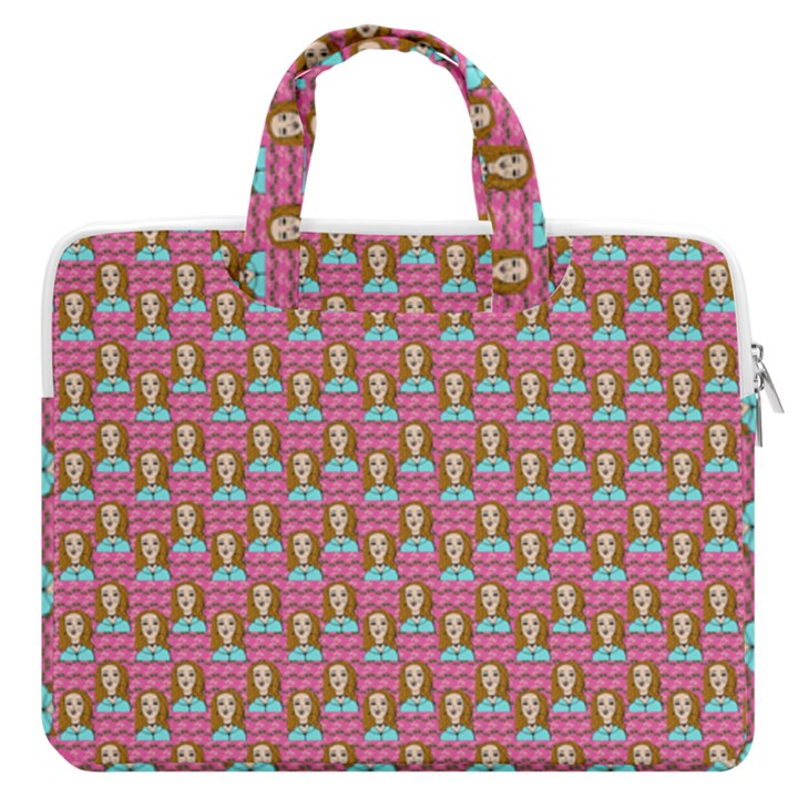 Girl Pink MacBook Pro Double Pocket Laptop Bag (Large)