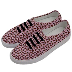 Cute Deer Pattern Pink Men s Classic Low Top Sneakers by snowwhitegirl