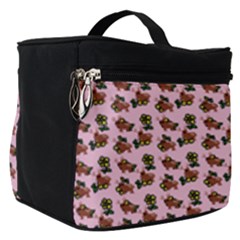 Cute Deer Pattern Pink Make Up Travel Bag (small) by snowwhitegirl