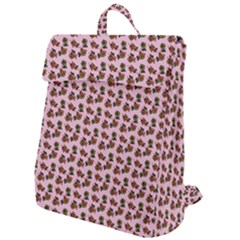 Cute Deer Pattern Pink Flap Top Backpack by snowwhitegirl