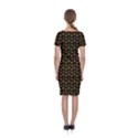 Cute Deer Pattern Black Classic Short Sleeve Midi Dress View2