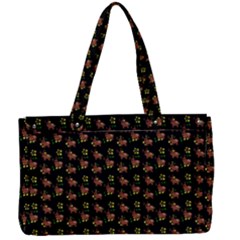 Cute Deer Pattern Black Canvas Work Bag by snowwhitegirl