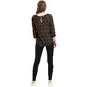 Cute Deer Pattern Black Chiffon Quarter Sleeve Blouse View2