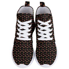 Cute Deer Pattern Black Women s Lightweight High Top Sneakers by snowwhitegirl