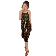 Cute Deer Pattern Black Waist Tie Cover Up Chiffon Dress by snowwhitegirl